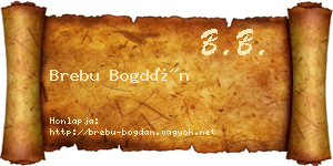 Brebu Bogdán névjegykártya